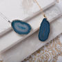 Large Blue Agate Yoga Pendant Necklace, thumbnail 1 of 6