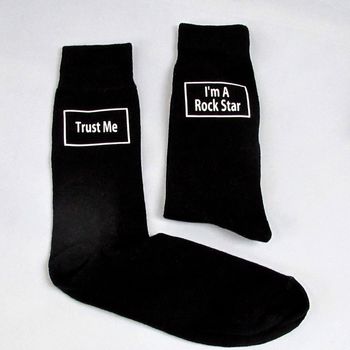 'Trust Me I'm A Rock Star' Socks, 2 of 9