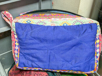 Large Colourful Upcycled Sari Box Pouches, Handmade In India, 3 of 12