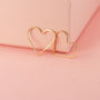 Heart Hoop Earrings In Rose Gold Fill, thumbnail 7 of 9