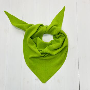 Lambswool Knitted Triangle Scarf, 3 of 12