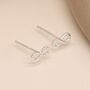 Sterling Silver Infinity Stud Earrings, thumbnail 4 of 7