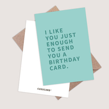 I Like You Just Enough To Send You A Birthday Card, 2 of 4