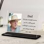 Personalised Memorial Photo And Poem Plaque For Dad, thumbnail 1 of 2