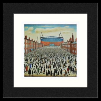 Framed 'The Blue Stadium' Print. Lowry Style, 2 of 4