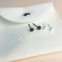 Sterling Silver Minimalist Geometric Stud Earrings, thumbnail 3 of 5