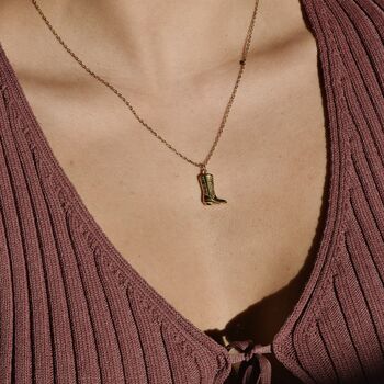Cowboy Boots 18 K Gold Necklace Gift For Her, 5 of 5