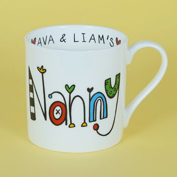 Nanny's Favourite Bone China Personalised Mug, 5 of 5