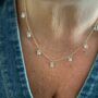 Baguette Diamond Station Necklace, thumbnail 1 of 6