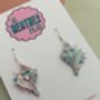 Conch Shell Glitter Earrings / Beach Lover Gift / Coastal Statement Jewellery / Ocean Inspired Accessories, thumbnail 5 of 5