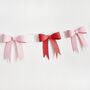 Red And Pink 3D Bow Garland, thumbnail 1 of 5