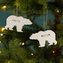 Personalised Polar Bear Christmas Decoration, thumbnail 2 of 2
