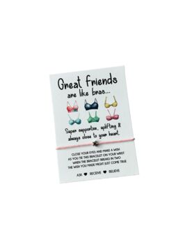 Friends Are Like Bras Wish Bracelet | Gift For Friend, 7 of 7