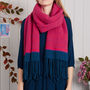 Deep Pink And Diesel Lambswool Scarf, thumbnail 1 of 5