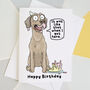 Weimaraner Birthday Cake Card, thumbnail 1 of 2