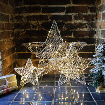 3 D Wire Led Star Light By Lime Tree London | notonthehighstreet.com