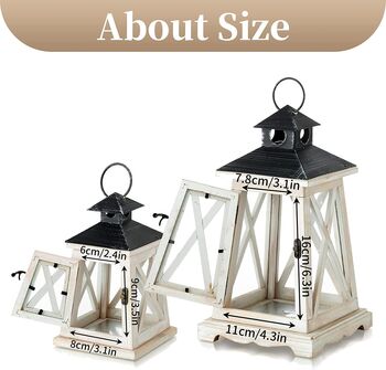Small And Large Candle Holder Decorative Lantern, 8 of 9