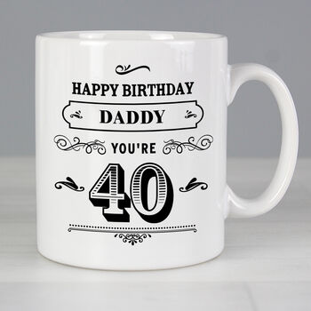Personalised Birthday Typography Mug, 2 of 5