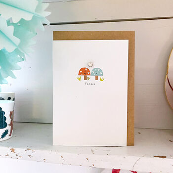 Toadstool Love Forevs Greeting Card, 2 of 3
