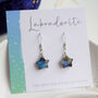 Labradorite Crystal Star Earrings, thumbnail 1 of 8