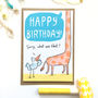 'Happy Birthday Giraffe' Greeting Card, thumbnail 1 of 2