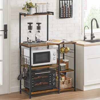 Baker’s Rack With Storage Hooks For Kitchen, 3 of 10