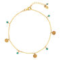 Lakshmi Anklet Turquoise Silver Or Gold Plated, thumbnail 4 of 9