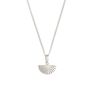 Deco Fan Rays Sterling Silver Pendant Necklace, thumbnail 2 of 7