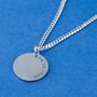 Silver Engraved Round Disc Pendant For Men And Women, thumbnail 5 of 8