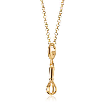 Whisk Charm Necklace, Sterling Silver Or 18ct Gold Plated, 12 of 12