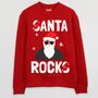 Santa Rocks Men's Christmas Jumper, thumbnail 4 of 4