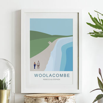 Personalised Woolacombe Beach Family Art, 7 of 8