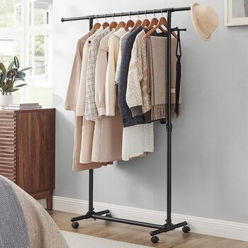 Clothes Rack Garment Clothes Rail With Extendable Bar, 3 of 10