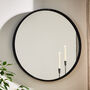 Curzon Circular Black Iron Wall Mirror, thumbnail 1 of 5