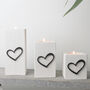 Handcrafted Wooden Tea Light Holder With Black Heart, thumbnail 2 of 9