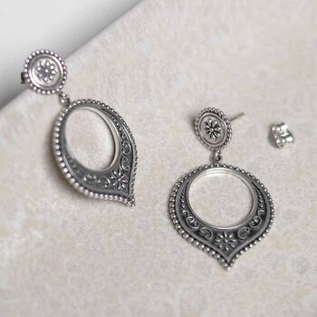 Sterling Silver Harbala Dangly Studs, 3 of 6