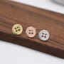 Tiny Button Stud Earrings In Sterling Silver, thumbnail 7 of 12