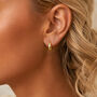 Women's Sterling Silver Huggie Hoop Earrings, thumbnail 2 of 4
