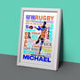 Personalised Rugby Player, thumbnail 1 of 4