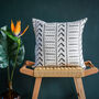Uma Recycled Cotton Square Cushion Cover In Charcoal, thumbnail 1 of 4