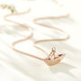 Origami Boat Charm Necklace, thumbnail 4 of 8