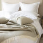 Extra Large Putty Woven Wool Throw, thumbnail 1 of 3