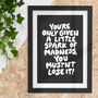 A Little Spark Of Madness Typography Print 0 E, thumbnail 1 of 2