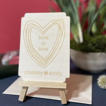 Personalised Wooden Love Is Love Valentine's Plaque, 10 of 10