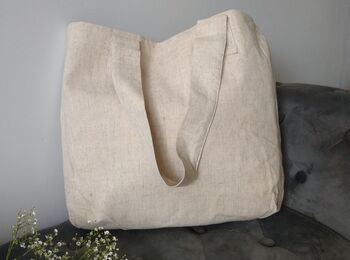 Linen Tote Shopping Bag, 7 of 12