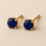9ct Gold September Sapphire Birthstone Stud Earrings, thumbnail 1 of 4