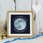 We Love You Round The Moon Personalised Fabric Art, thumbnail 3 of 5