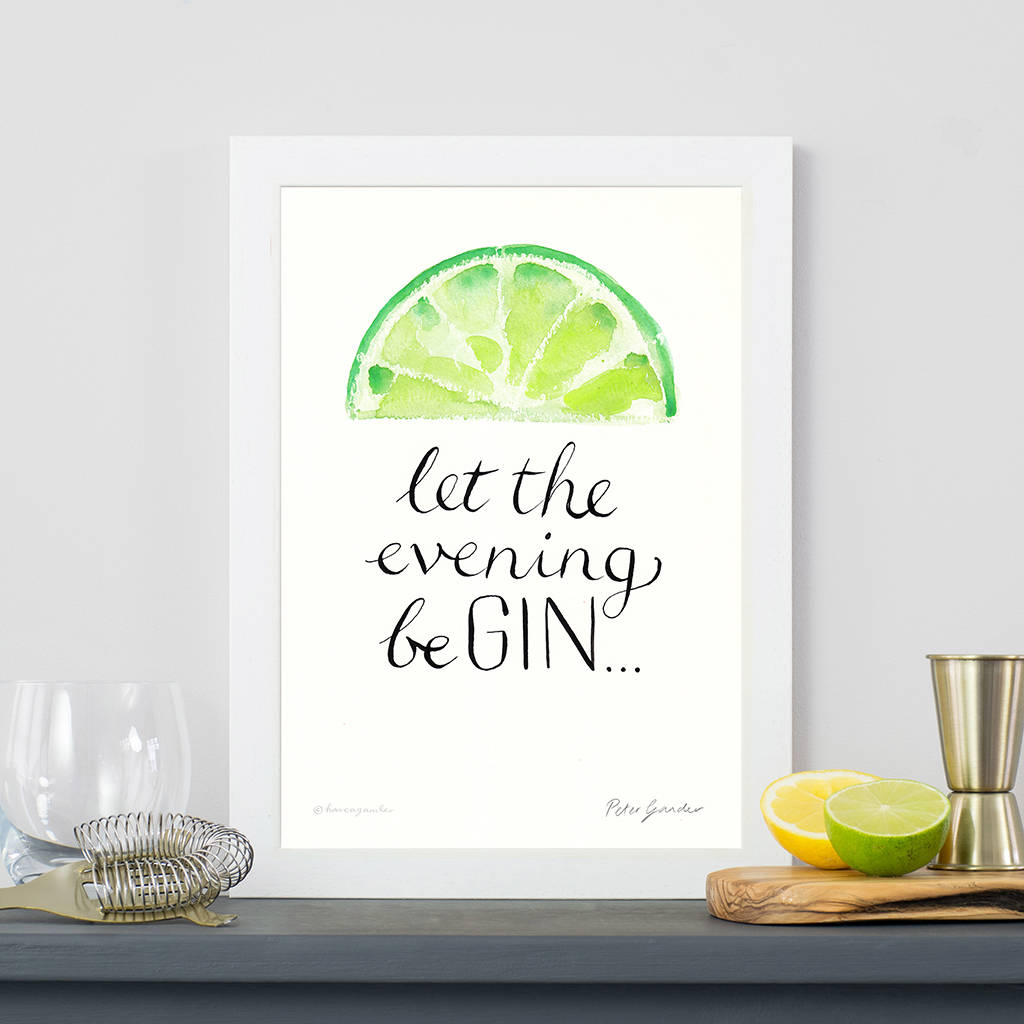 'Let The Evening Be Gin' Original Painting, 1 of 12
