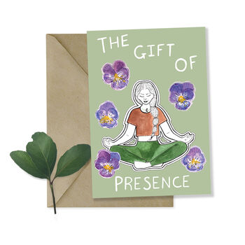 'The Gift Of Presence' Greetings Card, 2 of 2