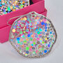 Large Disco Earrings With Silver Sparkles, thumbnail 1 of 9